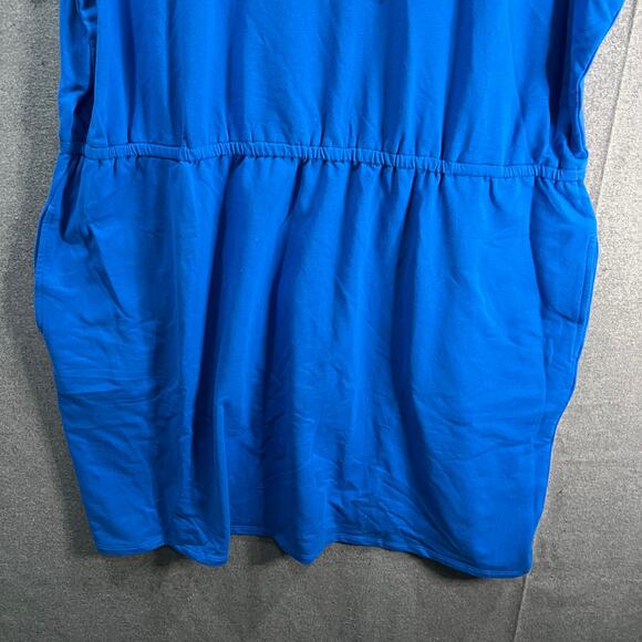 J Jason Wu Regular French Terry Short Sleeve Hoodie Dress Sapphire Size 2X - Picture 5 of 13